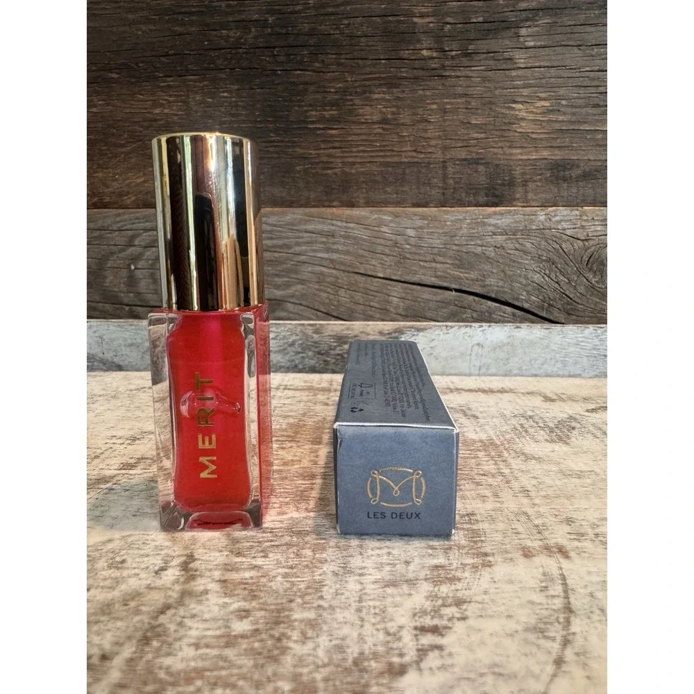 MERIT Shade Slick Tinted Lip Oil Les Deux NEW | Clean Beauty |‎ $24